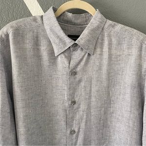 Ermenegildo Zenga Men’s 100% Linen Dress Shirt XL